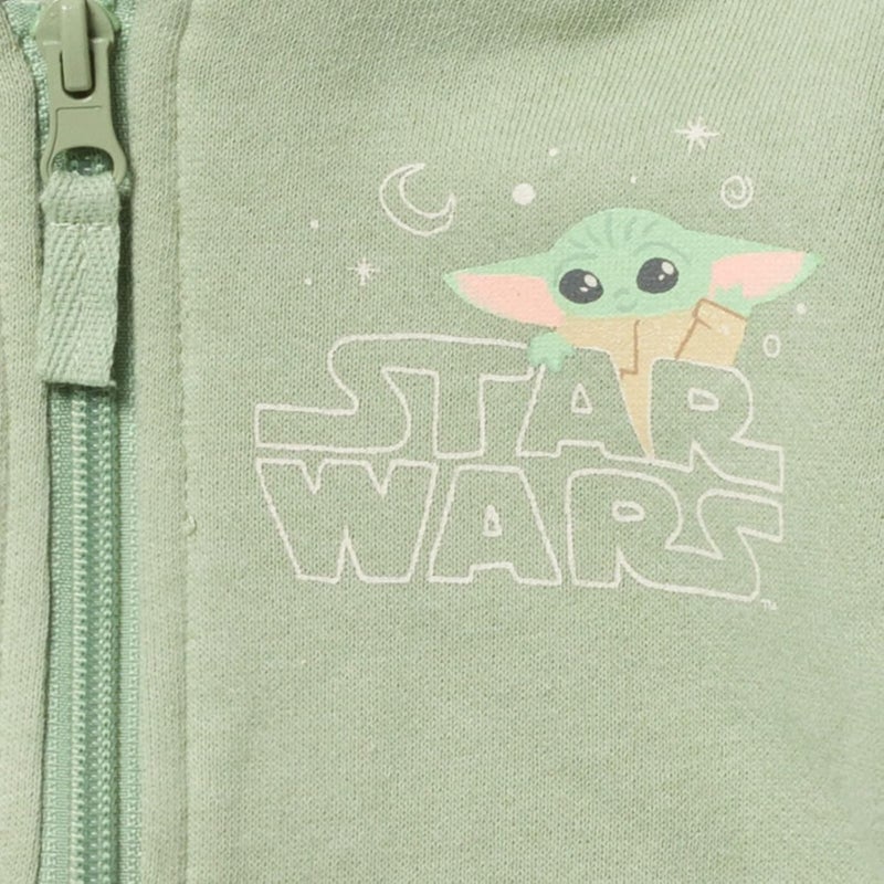 Starwars The Mandalorian The Child Fleece Zip Up Hoodie Infant to Toddler - Image 3